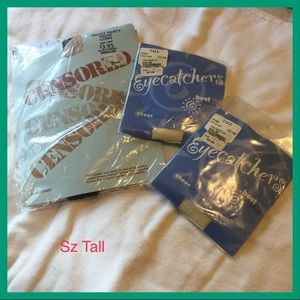 3pr Pantyhose, sz Tall